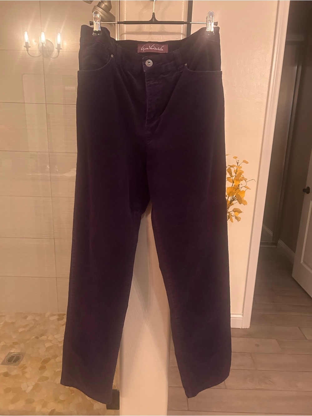 Gloria Vanderbilt Straight-Leg Pants in Deep Navy